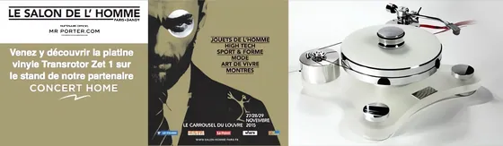 La Transrotor Zet 1 est au Salon de l'Homme 2015