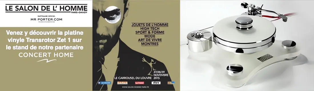 La Transrotor Zet 1 est au Salon de l'Homme 2015