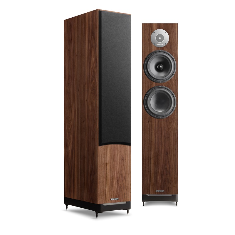Spendor D7.2 — enceinte colonne en noyer foncé